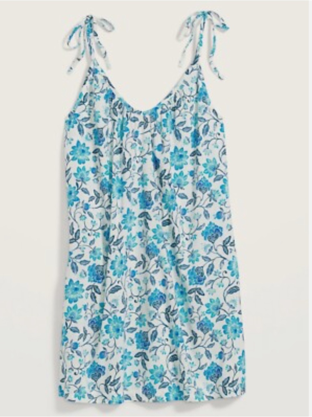 Old Navy Blue Floral Tie-Shoulder Sundress